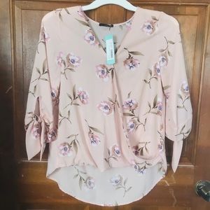 Purple/Blush Floral Blouse